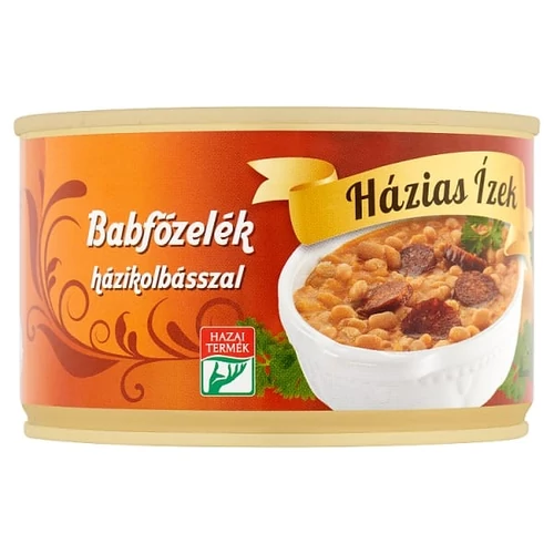 HÁZIAS ÍZEK BABFŐZELÉK HÁZIKOLBÁSSZAL 400G