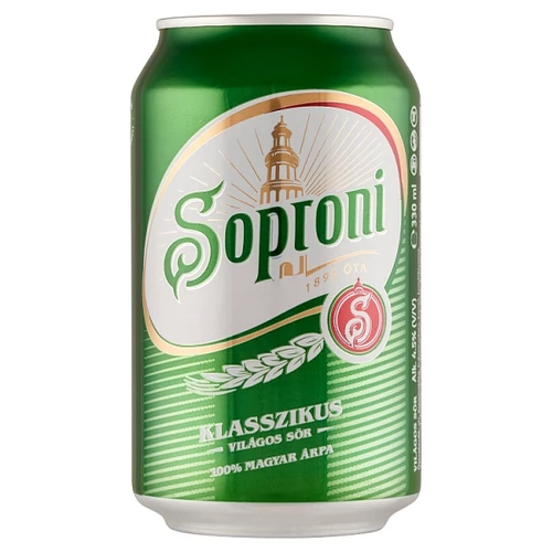 SOPRONI KLASSZIKUS VILÁGOS SÖR 4,5% 330 ML 