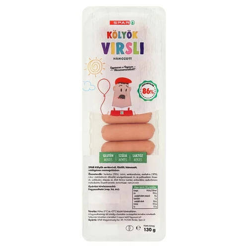 SPAR HÁMOZOTT KÖLYÖK VIRSLI 130G