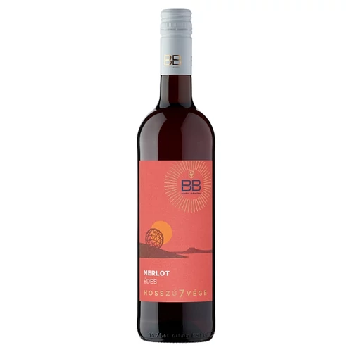 BB Hosszú7vége Dunántúli Merlot édes vörösbor 11,5% 0,75 l