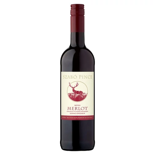 SZABÓ PINCE MERLOT SZÁRAZ VÖRÖSBOR 0,75L