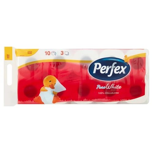 PERFEX PURE WHITE TOALETT PAPÍR 3 RÉTEGŰ 10 TEKERCS