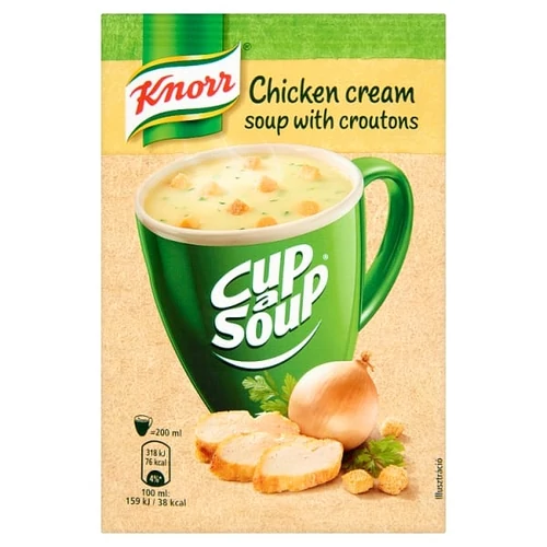 KNORR CUP A SOUP CSIRKEKRÉM LEVES INSTANT 16G